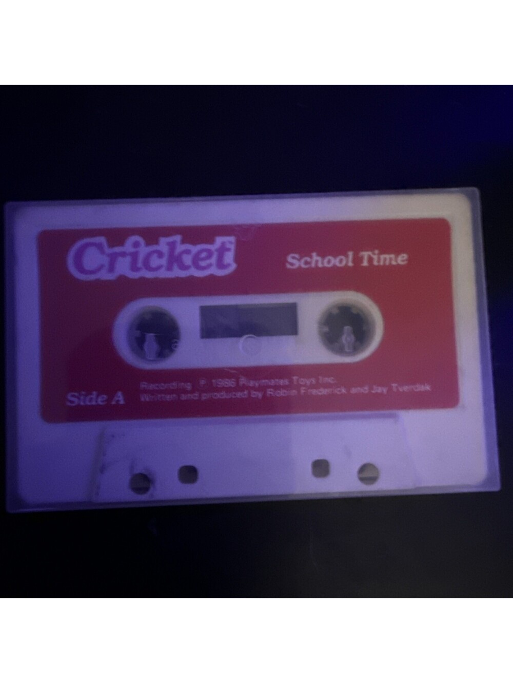 TALKING CRICKET DOLL AUDIO TAPE TITLED SCHOOL TIME WORKS